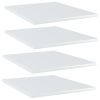 Bookshelf Boards 4 pcs High Gloss White 15.7"x19.7"x0.6" Engineered Wood