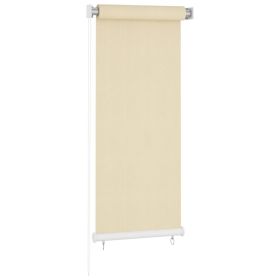 Outdoor Roller Blind Cream 23.6"x55.1" HDPE