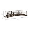 Outsunny 7' Metal Arch Garden Bridge with Safety Siderails, Decorative Arc Footbridge with Delicate Scrollwork "S" Motifs for Backyard Creek, Stream