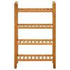 Shoe Rack with 4 Shelves 19.7"x10.6"x31.5" Solid Oak Wood