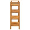 Shoe Rack with 4 Shelves 19.7"x10.6"x31.5" Solid Oak Wood