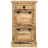 4-Layer Shoe Cabinet with Drawer Solid Rough Mango Wood