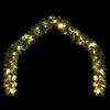 Christmas Garland Decorated with Baubles and LED Lights 787.4"