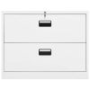 Filing Cabinet White 35.4"x18.1"x28.5" Steel
