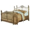 Antique Brushed Gold Metalwork Headboard and Footboard